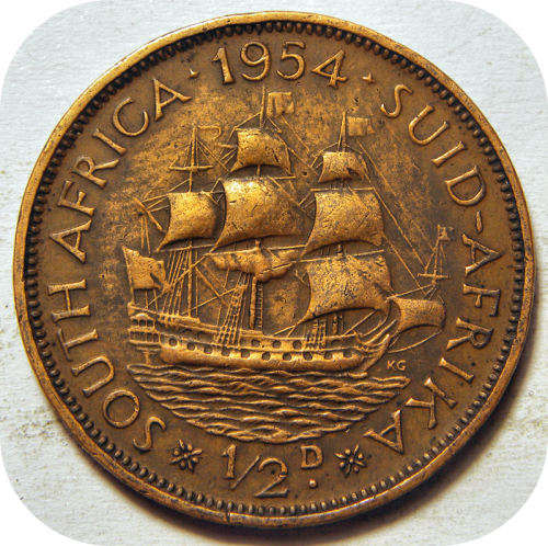 Rare SA Union: The 1954 Halfpenny 1/2d below R250!!!