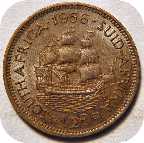 Top Grade SA Union: Second 1956 Half penny 1/2d in Brilliant UNC!