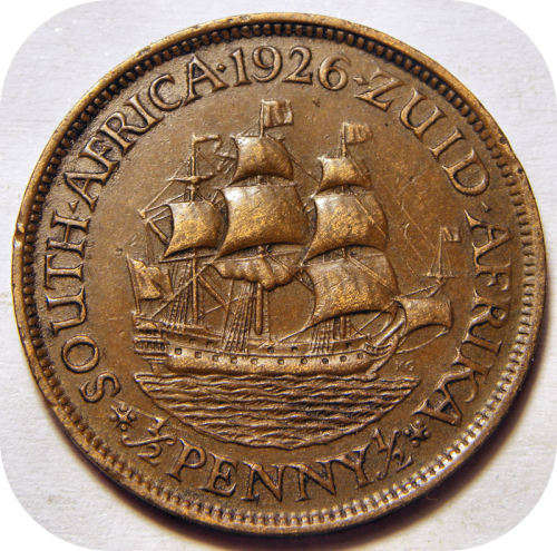 Top Grade SA Union:  1926 Half Penny in EF!
