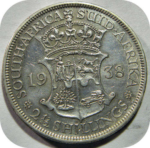 Bargain SA Union: 1938 Halfcrown in VF below R300!
