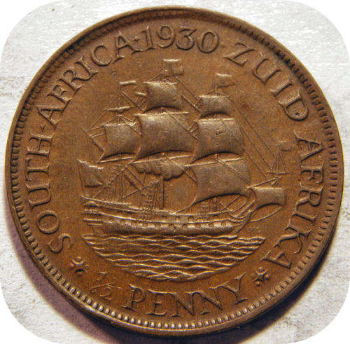 Top Grade SA Union:  Superb 1930 Half Penny in EF!!