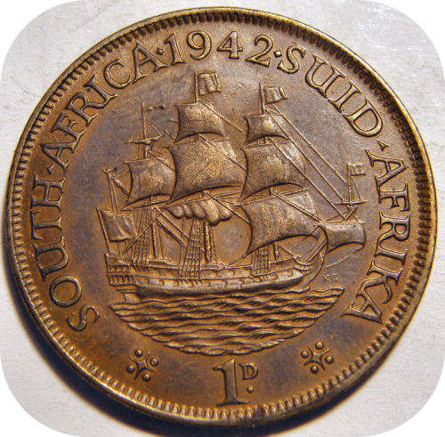 Top Grade SA Union: Lustrous 1942 Penny 1d in A/UNC!