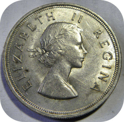 Top Graad SA Unie: 1955 Kroon 5/- in UNC!!!