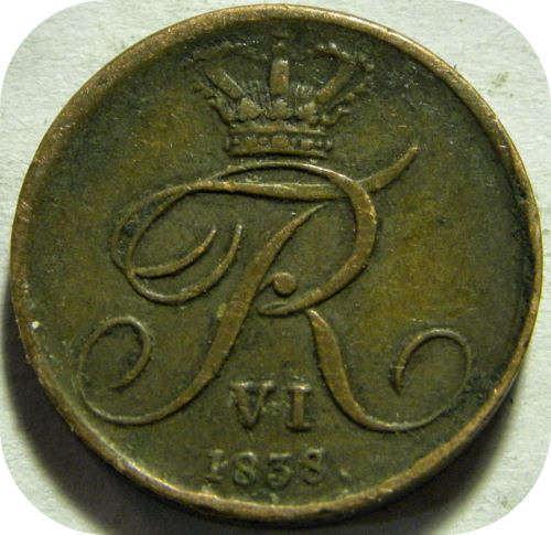 1838 - 1/2 SKILLING DANMARK