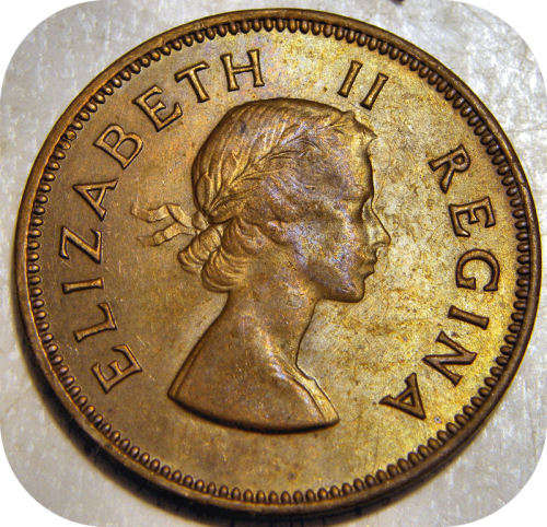 Top Grade SA Union: RED 1958 Half penny 1/2d in UNC!