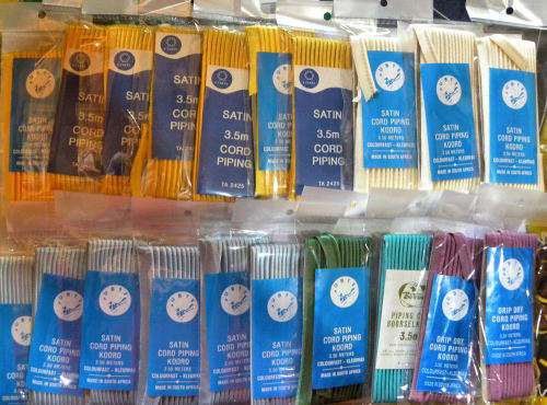 Haberdashery sale: 17x3.5m Cord Piping Colorfast in Satin @R5 each!
