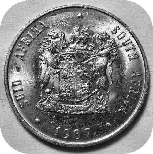 Top Graad RSA: 1987 Nickel R1 munt in A/UNC!