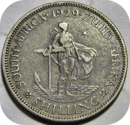 RARE specimen!:  1929 Shilling in AEF!!