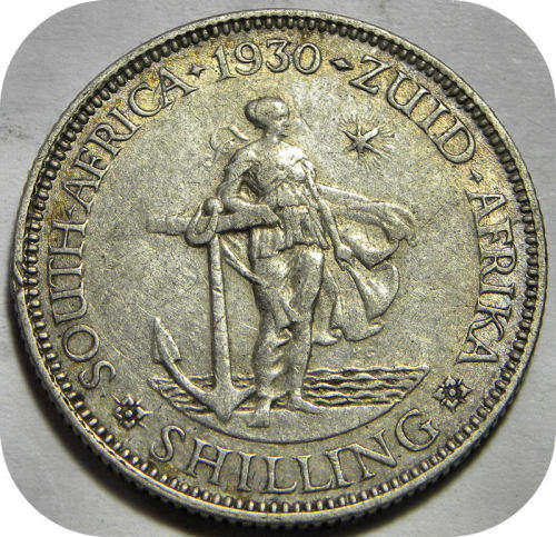 Top Grade SA Union: The Rare 1930 Shilling in AEF!  Will grade at NGC.