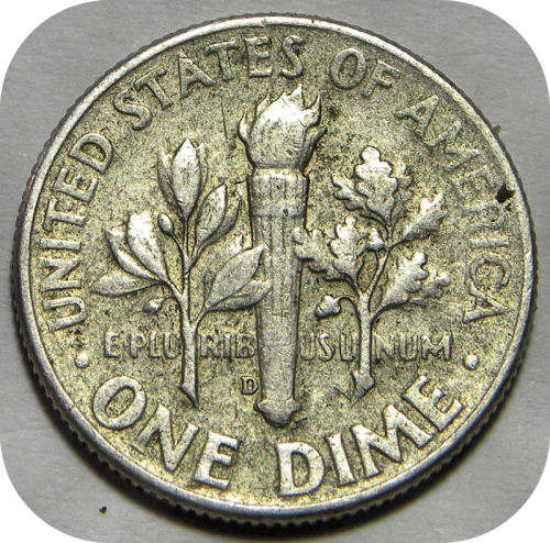 USA Roosevelt 90% Silver 1 Dime coin of 1964
