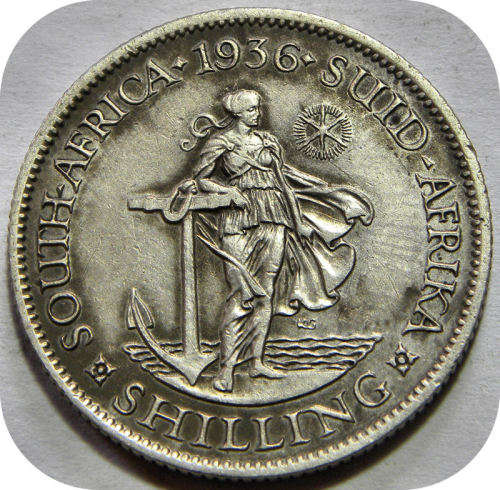 Winskoop SA Unie:  1936 Shilling 1/- onder R400