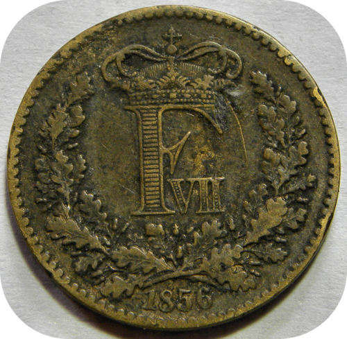 1856 - 1 SKILLING RIGSMONT - DANMARK #2