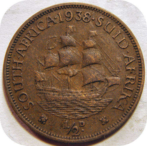 Bargain SA Union:  1938 Half Penny below R150!