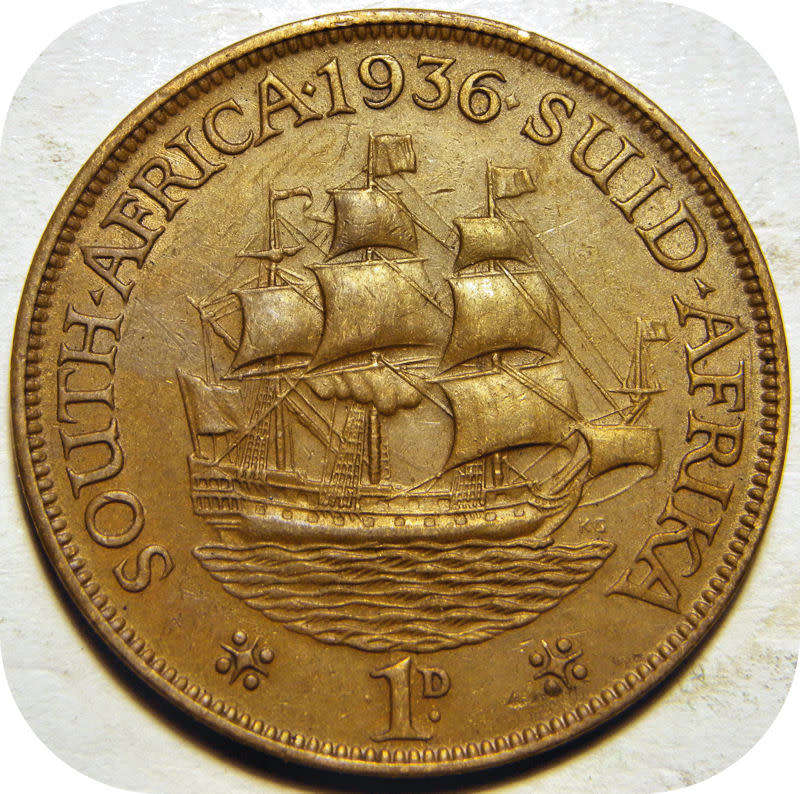 Top Grade SA Union: 1936 Penny 1d in A/UNC!!
