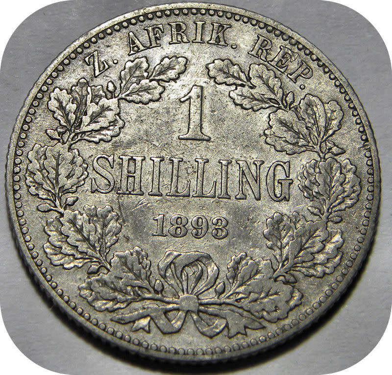 Top Grade ZARs: The rare original 1893 ZAR Shilling in VF!!