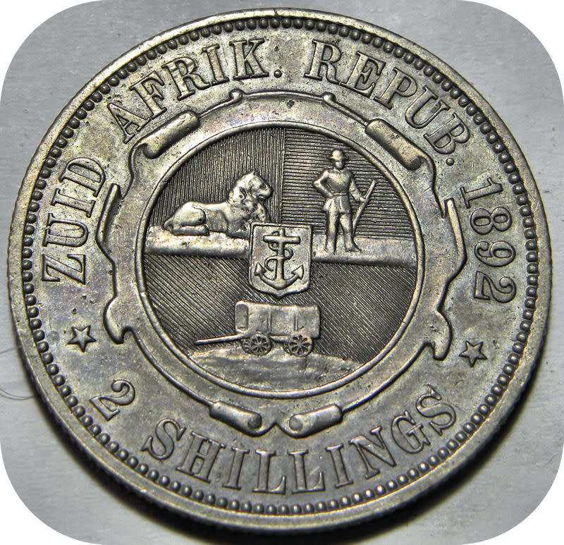Top Grade ZARs:  1892 2 Shillings in EF!!!