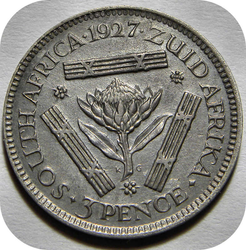Top Grade SA Union: 1927 Tickey 3d in EF+!