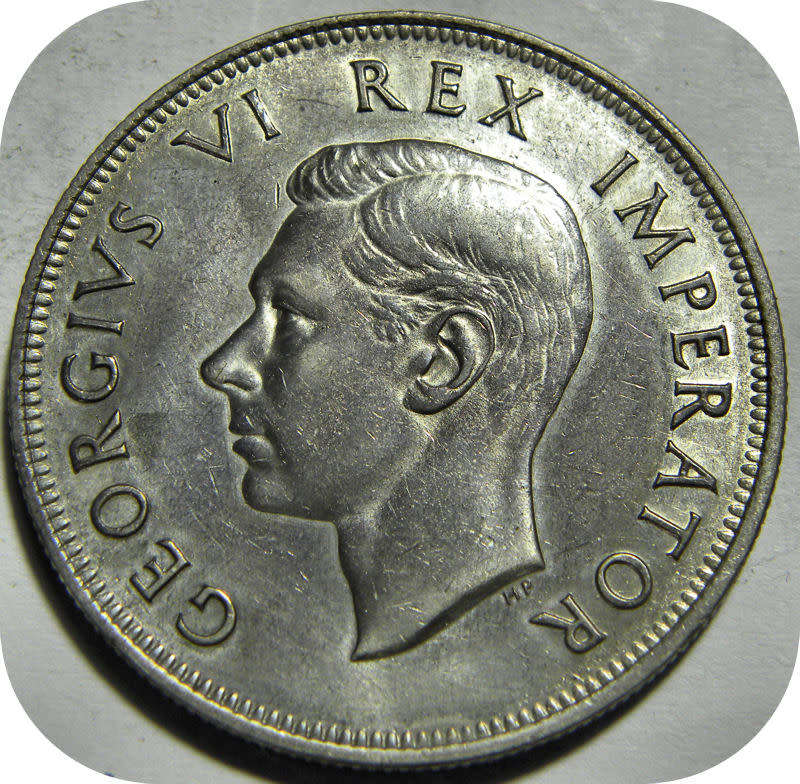Bargain SA Union: Lustrous 1937 Halfcrown 2/6 in A/UNC below R700!