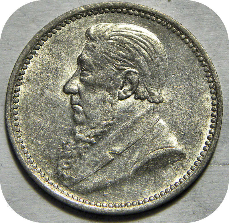 Top Grade ZARs:  Lustrous 1897 Tickey 3d in Brilliant UNC!!!!