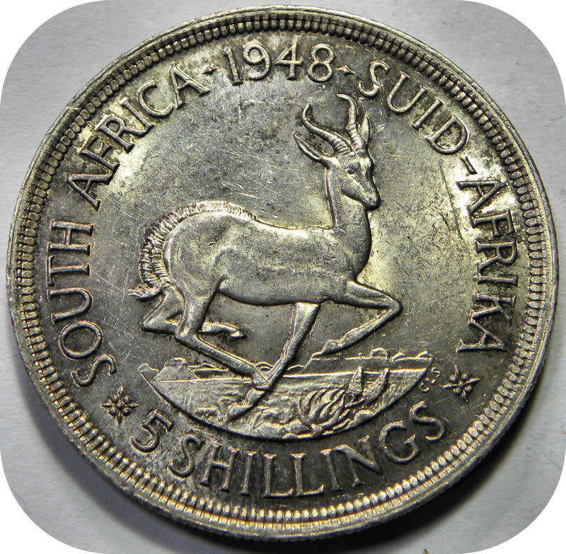 Winskoop SA Unie: 1948 Kroon 5/- in Brilliant UNC onder R700!!!