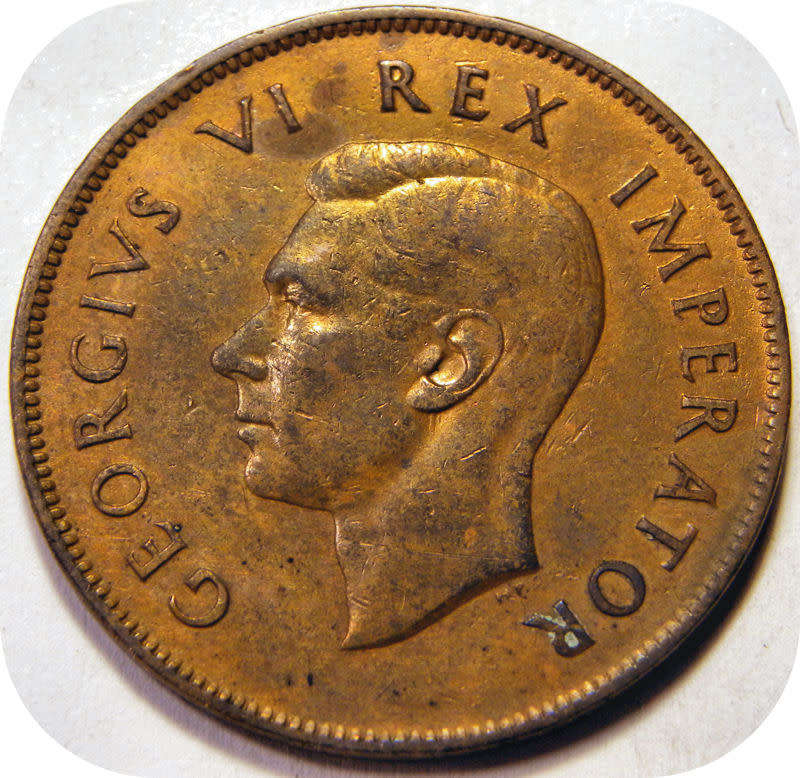 Bargain SA Union: 1944 Penny 1d below R100!
