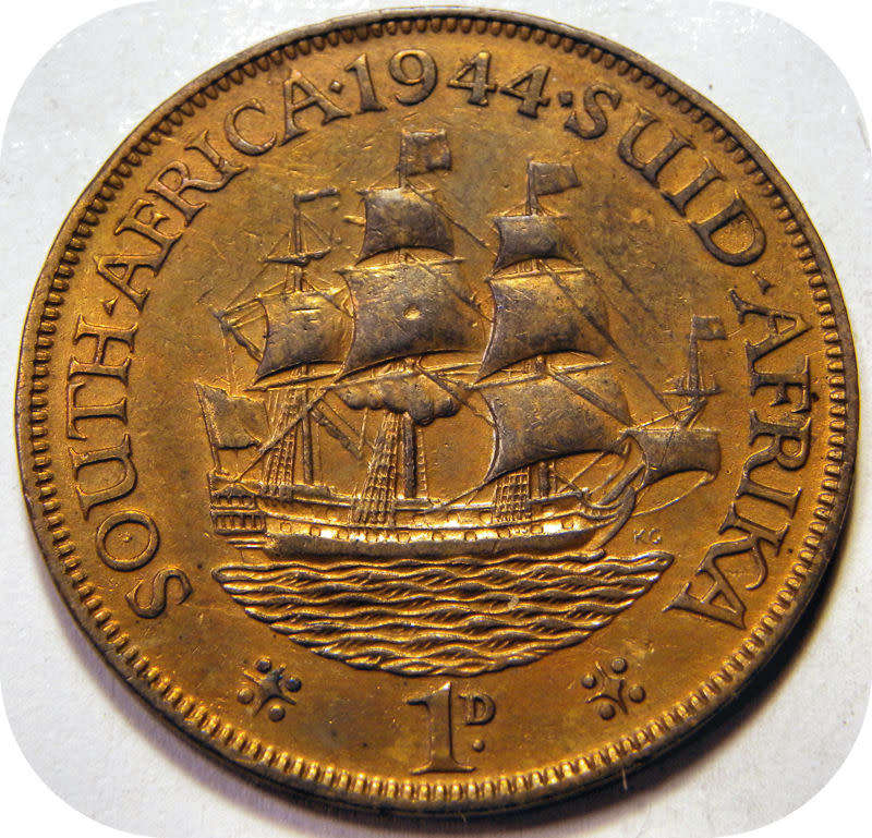 Bargain SA Union: 1944 Penny 1d below R100!