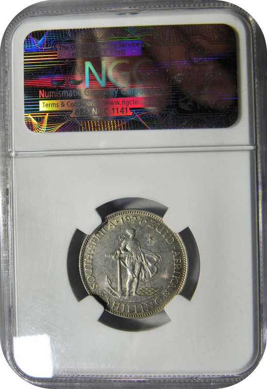 The ULTRA RARE 1927 Shilling in NGC XF45!   A Top Grade gem with ONLY 36 better worldwide.