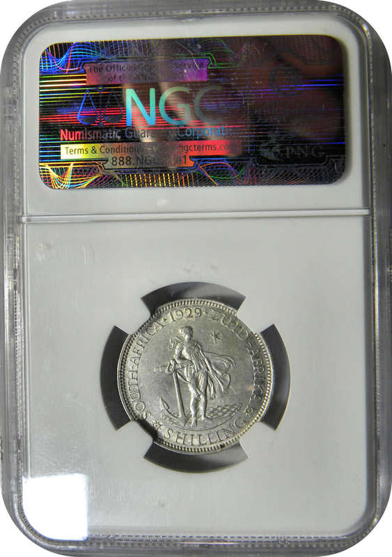 The ULTRA RARE 1929 Shilling in NGC XF45!   A Top Grade gem with ONLY 47 better worldwide.