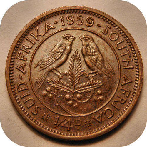 Top Graad SA Unie:  1959 Kwart Pennie 1/4d in Impaired Proof