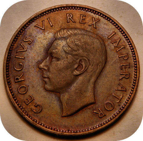 Top Grade SA Union:  1938 Half Penny in A/UNC!