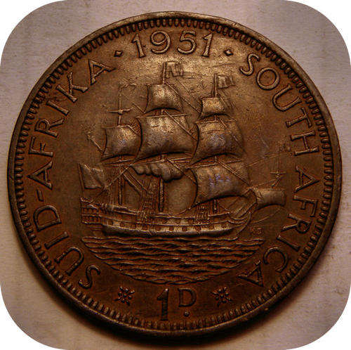 Bargain SA Union: 1951 Penny 1d below R30!