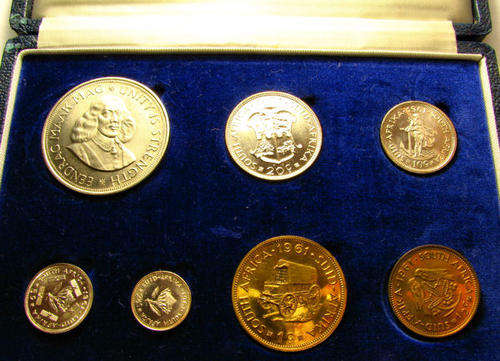 1961 SA Proofset.  First Van Riebeeck set in Blue SAM Box!