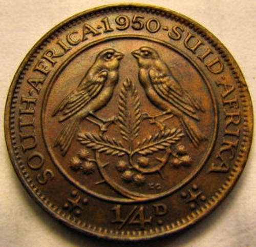 Top grade Union Coins:  1950 Farthing in A/U