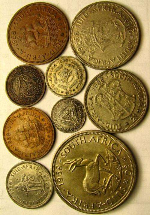 1958 SA Union set.  52 Years old!  For just R1...