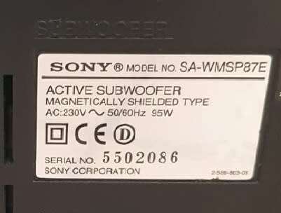 Sony Active Subwoofer