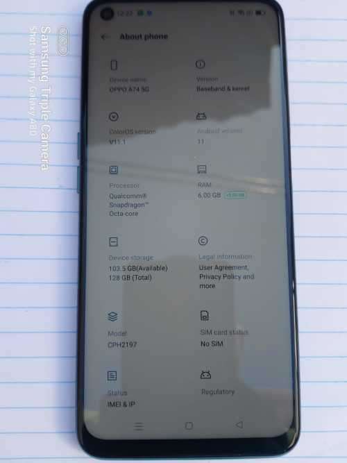 OPPO A74 5G, 6GB RAM, 128GB Storage, Android 12, Dual Sim ,Quad Camera, 4000Amh Worth Price R11000
