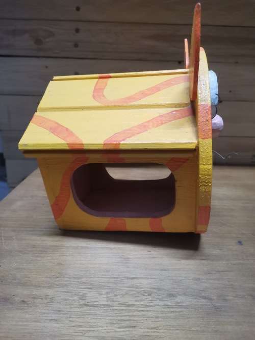 Smiling Orange Cat Bird Feeder