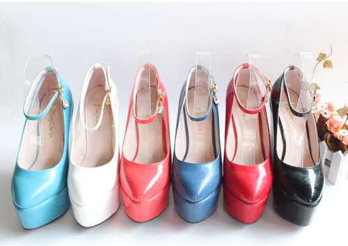 Buckled Patent Wedge High Heel avilable in 6 colour size 2-9