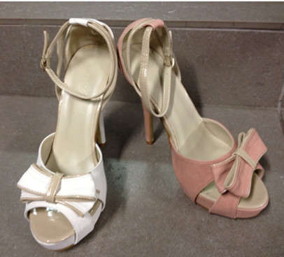 Peep-Toe Buckled High Heel Sandal with Bow available in 2 Colour Size 3-8