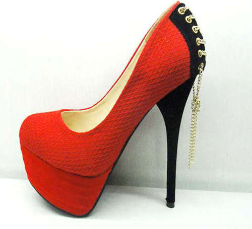 Lace Back Suede High Heel in 2 colour SIZE 2-7