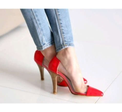 Office Lady Sexy Patent Heel in Red / Nude / Black size 2-6