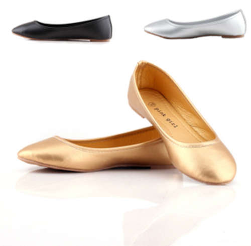 Limited Stock! Flat Pump in Gold / Silver size 3-7