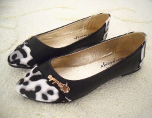***HOT SALE***! Limited Stock Flat Pump with Animal Print in Orange / Black / White
