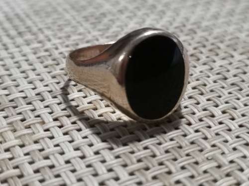 Onyx Ring 9ct Gold from 1940's