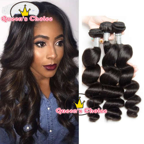 EASTER SALE QUEEN'S CHOICE SLIVER LABEL Brazilian hair x3 -LOOSE WAVE