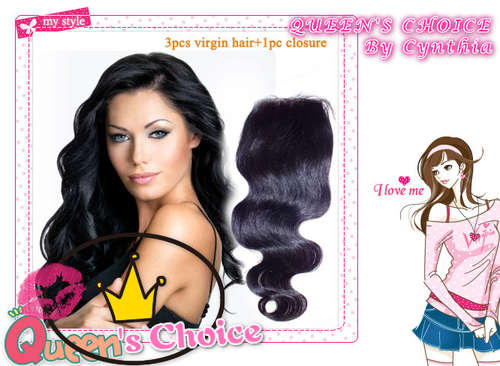 SALE! Outstanding Texture QUEEN'S CHOICE 7A 100% VIRGIN BRAZILIAN LACE CLOSURE-20" FREE PARTNG WAVY
