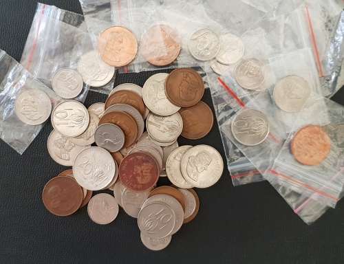 1965  English and Afrikaans mixed coins (59 in total)
