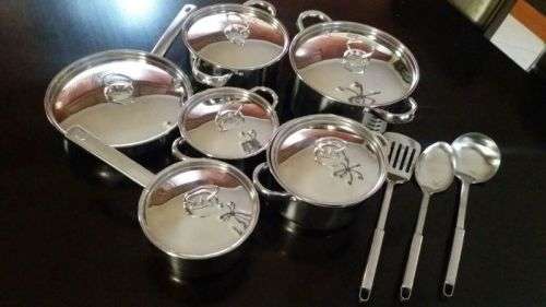Brand new 15 Piece Stainless Steel Cookware Pot Set