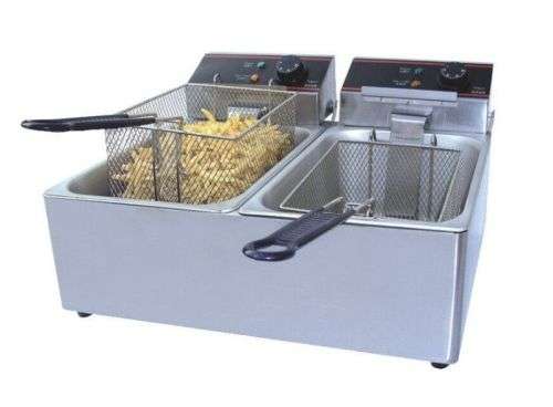 Two Tank and Two Baskets Electric Deep Fryer