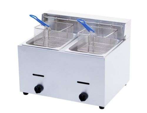 Two Tank and Two Baskets Gas Deep Fryer